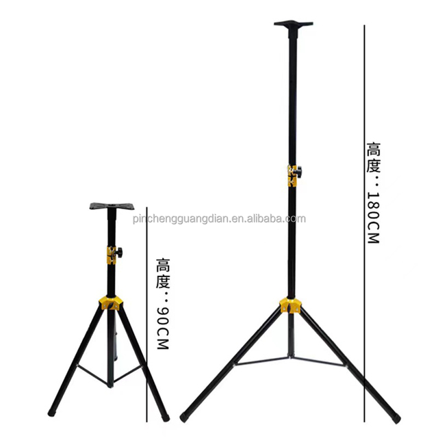 Factory Wholesale Cheap Price Black Height Adjustable Metal Tripod Speaker Stand