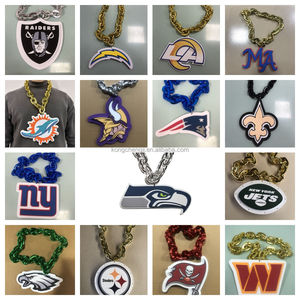Collares al por mayor con logo del equipo de EE. UU. para aficionados, cadenas grandes, collares de espuma <span class=keywords><strong>EVA</strong></span> 3D estilo Hip Hop, joyería de moda. - Product Image 4
