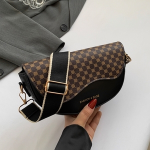 Nouveau Sac Bandoulière Demi-Lune Moderne pour Femme 2026, Imprimé Léopard, en Similicuir Marron Vintage avec Accents Métalliques et <span class=keywords><strong>Sangle</strong></span> Réglable - Product Image 1