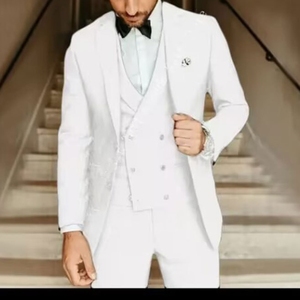 Semplice <span class=keywords><strong>smoking</strong></span> Party Slim abito Casual giacca pantaloni da <span class=keywords><strong>uomo</strong></span> 3 pezzi Set Sehe Fashionbisou - Product Image 2