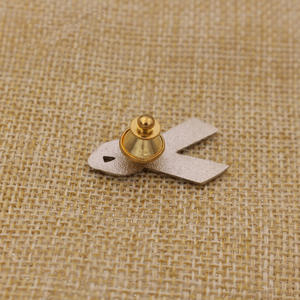 कारखाने प्रत्यक्ष थोक कैंसर रिबन पिन स्तन कैंसर जागरूकता गुलाबी काले रिबन लैपल पिन बैज - Product Image 3