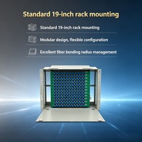Distribuidor de Fibra Óptica de Alta Densidad con Adaptador SC de 144 Núcleos, Montaje en Rack de 19 Pulgadas, ODF para FTTH y Centros de Datos
