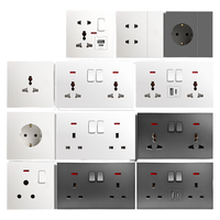 Fabricant d'interrupteurs et de prises multifonctions de haute qualité UK EU Thailand British European Standard Electric Switch Socket