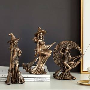 Figura <span class=keywords><strong>de</strong></span> bruja Sexy, escultura artística <span class=keywords><strong>de</strong></span> resina, estatua, adornos, regalo, Decoración <span class=keywords><strong>de</strong></span> mesa para jardín - Product Image 4