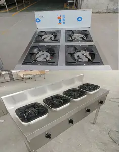 RUITAI Good Price Commercial Kitchen Freestanding 4 /6 /8 Heads LPG Natural Gas Cooker Burner Stove