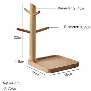 Nouveau design Support en bois pour tasses et mugs, avec crochets en forme d'arbre, pour thé, café, bar et organisateur de bijoux suspendus - Product Image 2