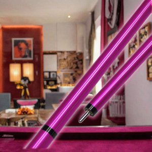 Taco de billar rosa de una pieza para romper y saltar, con punta de 13 mm, unión de acero inoxidable y eje de madera - Product Image 2