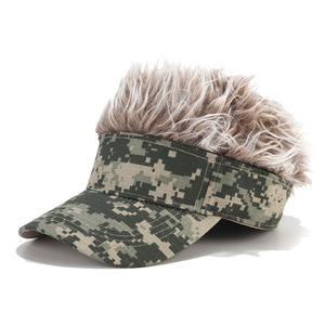Cappello da Golf con Logo personalizzato con visiera <span class=keywords><strong>per</strong></span> <span class=keywords><strong>capelli</strong></span> attaccata Cappellino da Baseball mimetico 6 colore protezione UV ricamo parrucca cappello all'ingrosso - Product Image 3