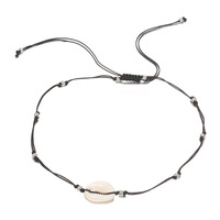 Collar de Conchas Naturales Hecho a Mano, Estilo Boho, Minimalista, con Diseño de Capas y Cuentas, Gargantilla de Conchas Marinas