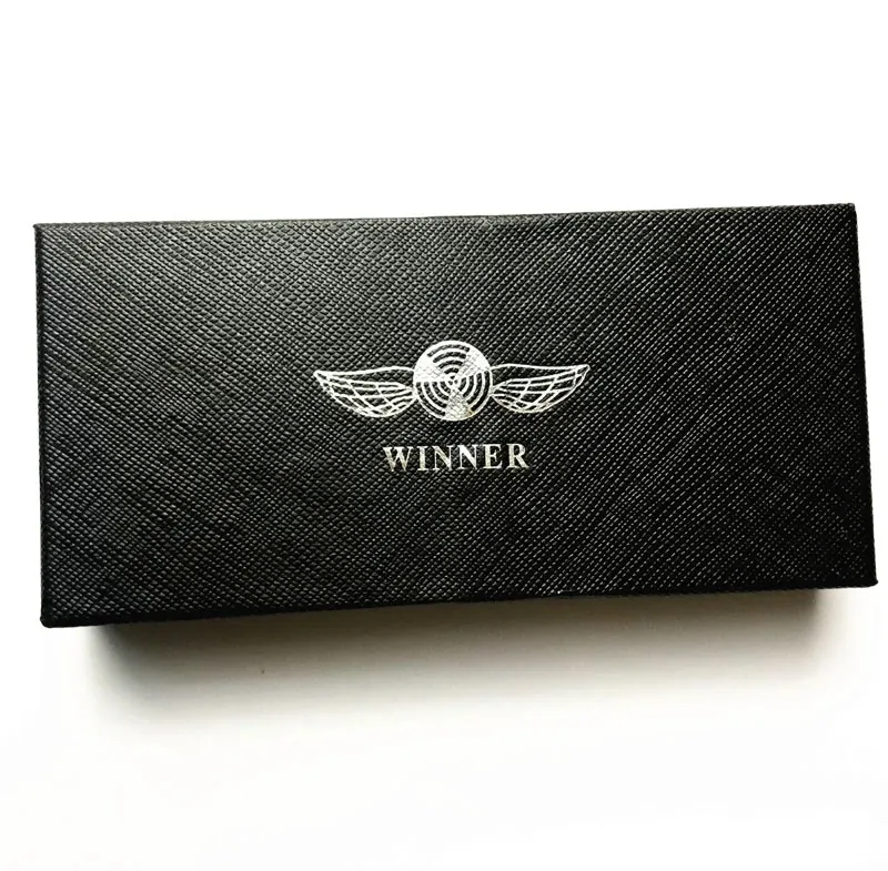 Boîte de montre Winner originale, boîte cadeau, vendu avec montres win, (non vendu séparément)