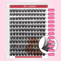 Cils en grappe DF01 les plus vendus, faits main, de haute qualité, effet plume naturel, volumineux et longs, pour un usage quotidien