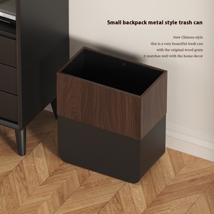 Leasylife - Cubo <span class=keywords><strong>de</strong></span> <span class=keywords><strong>Basura</strong></span> Decorativo Ecológico <span class=keywords><strong>de</strong></span> Metal <span class=keywords><strong>de</strong></span> Doble Color <span class=keywords><strong>de</strong></span> 15 L, Tapa Abierta, Estilo Chino Simple, Venta al por Mayor para el Hogar, Hotel, Casa <span class=keywords><strong>de</strong></span> Huéspedes - Product Image 3