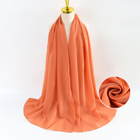 Nouveau foulard en mousseline uni pour femme, prêt-à-porter, hijab instantané, châle musulman, hijabs islamiques, écharpes arabes pour la tête