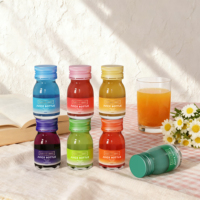 Bouteilles en verre transparent de 30 ml, 60 ml, 250 ml pour les soins de santé, les shots de compléments alimentaires, les boissons énergisantes avec bouchon en aluminium, impression d'un logo personnalisé