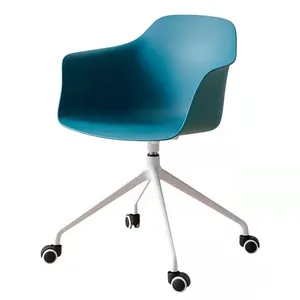 家庭办公室所有PP制造座椅金属支腿带轮子工厂批发舒适座椅学生教室椅子