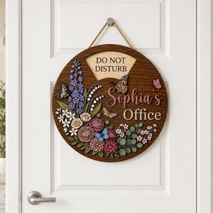 Decoración colgante moderna de madera artificial para puerta, placa de bienvenida de 30cm para entrada de casa, sala de estar y dormitorio - Product Image 3