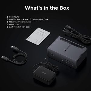 UGREEN <span class=keywords><strong>Thunderbolt</strong></span> 4 Dock Revodok Max 213 13 en 1 40Gbps Estación de acoplamiento Dual 4K 60Hz Pantalla única 8K Carga rápida para computadora portátil - Product Image 3