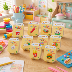 Kit de pâte à <span class=keywords><strong>modeler</strong></span> pour enfants, certifié CE EN71, 12 pièces, pâte à <span class=keywords><strong>modeler</strong></span> à séchage rapide pour le jeu et l'artisanat éducatif - Product Image 1