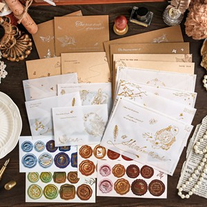 <span class=keywords><strong>Enveloppe</strong></span> en papier kraft à motif floral à l'acide sulfurique bronzant pour cadeaux - Product Image 2