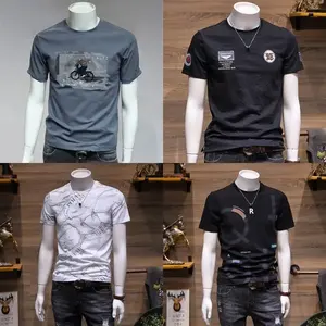 2023 Sommer Neue Produkte Koreanische Herren T-Shirts Außenhandel Rundhals ausschnitt Lose Herren Kurzarm hemden sind Hot Style Großhandel