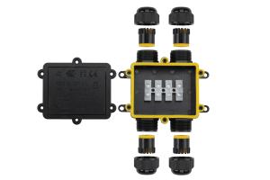 M686屋外IP68防水1in 3Out Hタイプ4Way電気エンクロージャープラスチックケーブルジャンクションボックスLED照明用ソーラーパネル - Product Image 4