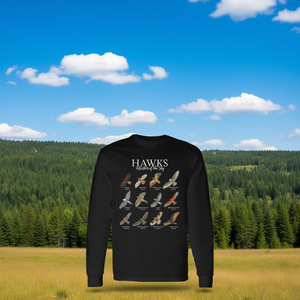 Camiseta de manga larga Hawks Masters Of The Sky con diseño de especies de aves - Product Image 3