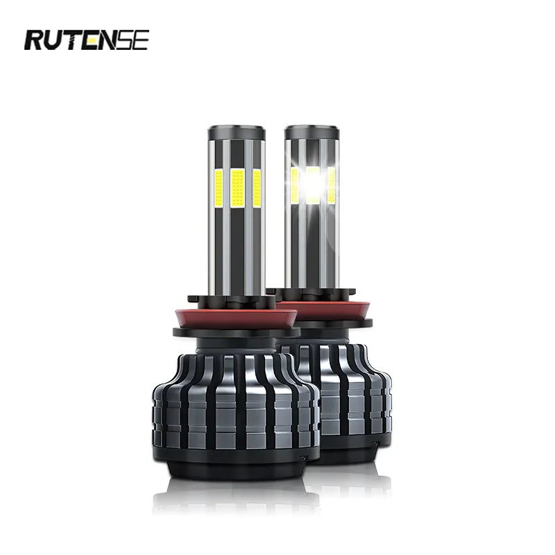 RUTENSE نظام ذاتي الإضاءة مركبة سيارات led إضاءة أمامية 6 الجانبين المصابيح الأمامية X6 h7 h11 h4 led المصابيح الأمامية لمبة 9006 حافلة كشافات