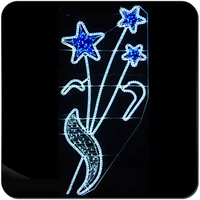 Luces LED Decorativas con Motivo de Estrella 2D para Exteriores, Iluminación de Calles Navideñas, Celebraciones de Pascua, Eventos Festivos, Iluminación Decorativa para Postes