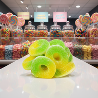 Superzure appelvormige fruitige snoepjes met perzikgeur, 1000g zak