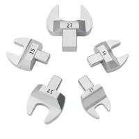 Clé à molette ouverte argentée 8-32mm, clé à insertion 9x12mm, en acier au chrome-vanadium, outil de torsion métrique pour maintenance mécanique