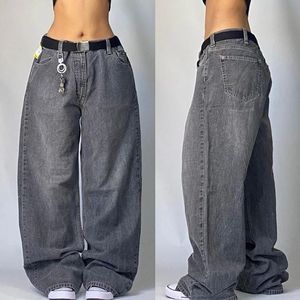 Festival Supplement Streetwear Jeans Y2K Hip Hop Retro Jeans Hosen Herren Vintage Wide Leg Baggy Loose <span class=keywords><strong>Denim</strong></span> Jean - Product Image 4