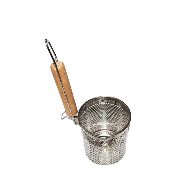 Comercial de utensilios de cocina de acero inoxidable en forma de U de colador chino de filtro