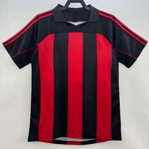 Camiseta de Fútbol Retro 1997-98, Franjas Rojas y Negras, Impresión HD, Estilo Clásico de Lombardía, <span class=keywords><strong>San</strong></span> <span class=keywords><strong>Siro</strong></span>, Camiseta de Fútbol Vintage, Venta al Por Mayor, Personalizada - Product Image 1