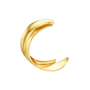 Orecchini a polsino placcati oro E3358 a forma di luna, gioielli unisex di tendenza in lega di zinco - Product Image 1