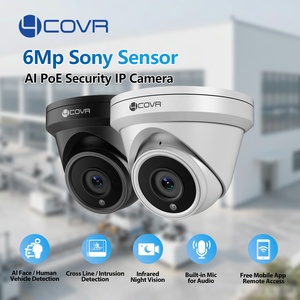 Caméra IP Mini Turret 4COVR 6MP 5MP avec capteur Sony, PoE, vision nocturne, détection faciale IA, surveillance de sécurité intérieure/extérieure - Product Image 2