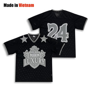 Custom <b>Retro</b> American <b>Football</b> Jersey Plus Size Mesh Breathable Polyester/Cotton Shirt with Digital Print Design Quick Dry - Product Image 1