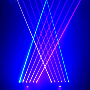 SHEHDS Nuovo Faro Laser a Testa Mobile <span class=keywords><strong>RGB</strong></span> 3in1 da 6x500mW, 6 Occhi da 500mW, Full Color, DMX512, per Discoteca, DJ e Palcoscenico, con Controllo DMX - Product Image 5