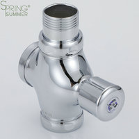 Robinet de chasse d'eau en alliage de zinc chromé à commande manuelle, économie d'eau, temporisation, design moderne, pour toilettes d'hôpital