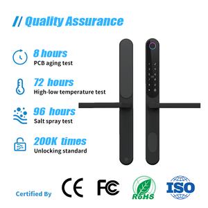 Alliage d'aluminium de haute qualité coulissante mince numérique Intelligent Tuya BLE App <span class=keywords><strong>serrure</strong></span> de <span class=keywords><strong>porte</strong></span> intelligente étanche vente chaude pour <span class=keywords><strong>porte</strong></span> en <span class=keywords><strong>verre</strong></span> - Product Image 6