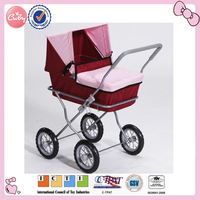 Poussette jouet poupées commerciales avec landau poussette wagon pliant matériel grandes roues enfants semblant jouer conception populaire chariot de poupée