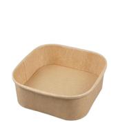 Bonne vente de boîte à lunch en papier kraft recyclable avec couvercle en PET pour une utilisation facile