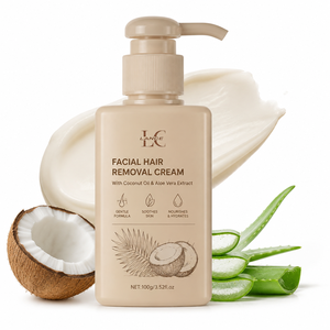 Crème dépilatoire pour le visage Lance OEM/ODM à l'huile de noix de coco pour femmes - Épilation douce pour le visage et le corps, peaux sensibles - Product Image 1