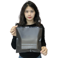 T-shirt Chapeau Emballage Noir Sac À Fermeture Éclair En Plastique Vêtements Emballage Sac Haute Qualité Personnalisé Noir Paquet Pvc Sac À Fermeture Éclair