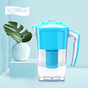 <span class=keywords><strong>Carafe</strong></span> filtrante à <span class=keywords><strong>eau</strong></span> manuelle de 2,5 L avec <span class=keywords><strong>purificateur</strong></span> <span class=keywords><strong>d</strong></span>'<span class=keywords><strong>eau</strong></span> minérale à hydrogène et pH 9,5, sans BPA, pour porte de réfrigérateur - Product Image 1