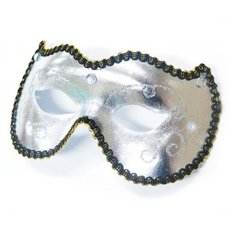 VCMP7WIP Accessoire masque de fête sexy demi-visage de chat argenté en mousse PVC EVA-pour les événements - Product Image 1