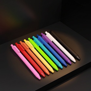Venta al por Mayor de Bolígrafos de Plástico Multicolores con Recubrimiento de Goma, Bolígrafo con Logotipo Personalizado Impreso para Actividades Promocionales - Product Image 3