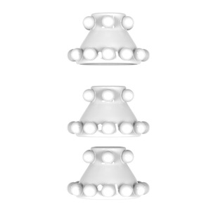 Meleon Soft Bead Ring 3Pcs White <b>Tpe</b> Penis Ring For Delay Ejaculation Adult Toy - Product Image 3