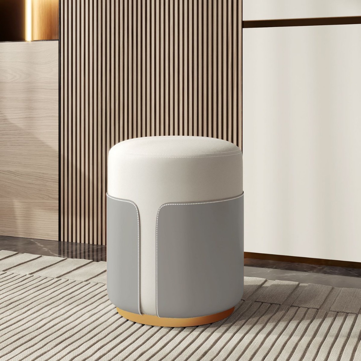 B1# Base dorée en acier au carbone frêne blanc