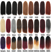 Cheveux synthétiques pour tresses au crochet, 18 pouces, Afro Kinky Curly Marley Twist, trois couleurs, doux, en vrac, vente en gros