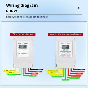 HIZU DTSY6682 Caja de medidor de energía antifraude trifásico montado en riel DIN Pantalla LCD de comunicación Wi-Fi Precisión del 1,0 - Product Image 2